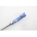 Dagger Knife Lapis Lazuli Stone Sheep Handle Silver Work Damascus Steel Blade W
